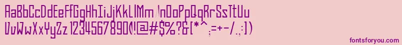 BahnProLight-Schriftart – Violette Schriften auf rosa Hintergrund
