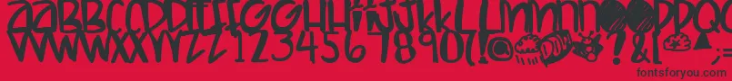 fuente Letshaveakiki – Fuentes Negras Sobre Fondo Rojo