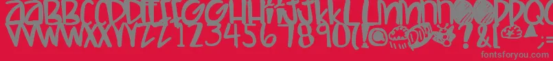 Шрифт Letshaveakiki – серые шрифты на красном фоне