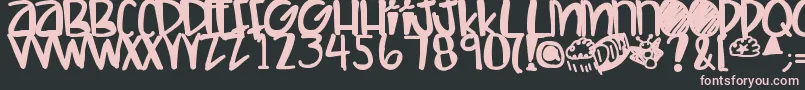 Letshaveakiki Font – Pink Fonts on Black Background