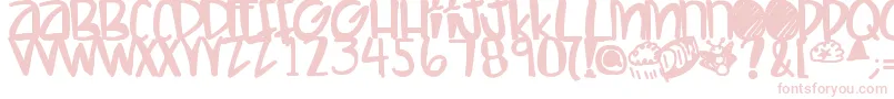 Letshaveakiki Font – Pink Fonts on White Background