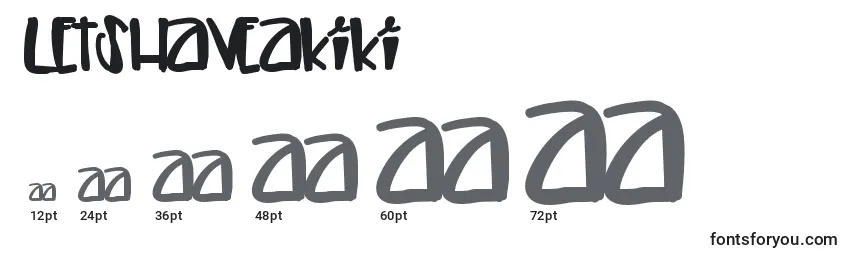Letshaveakiki Font Sizes