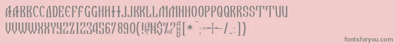 フォントALaRuss – ピンクの背景に灰色の文字