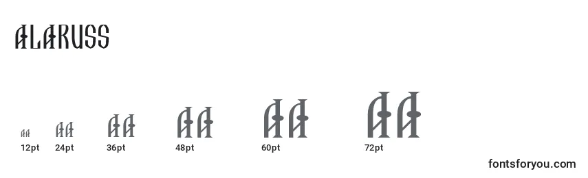 ALaRuss Font Sizes