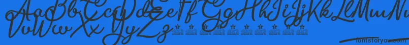 BiteChocolatePersonalUse Font – Black Fonts on Blue Background