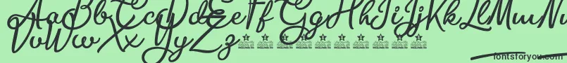 BiteChocolatePersonalUse Font – Black Fonts on Green Background