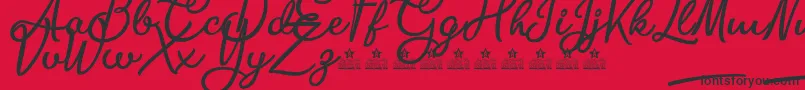 BiteChocolatePersonalUse Font – Black Fonts on Red Background