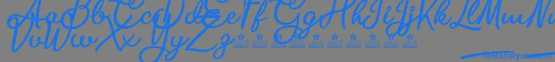 BiteChocolatePersonalUse Font – Blue Fonts on Gray Background