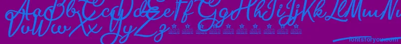 BiteChocolatePersonalUse Font – Blue Fonts on Purple Background