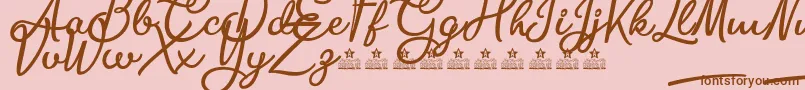 BiteChocolatePersonalUse Font – Brown Fonts on Pink Background