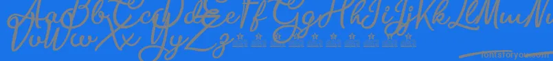 BiteChocolatePersonalUse Font – Gray Fonts on Blue Background