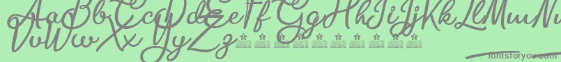 BiteChocolatePersonalUse Font – Gray Fonts on Green Background