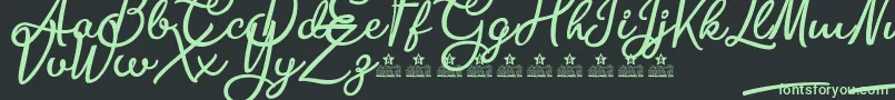 BiteChocolatePersonalUse Font – Green Fonts on Black Background