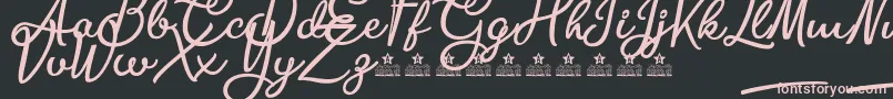 BiteChocolatePersonalUse Font – Pink Fonts on Black Background