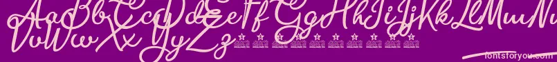 BiteChocolatePersonalUse Font – Pink Fonts on Purple Background