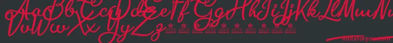 BiteChocolatePersonalUse Font – Red Fonts on Black Background