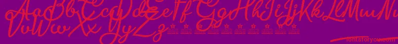 BiteChocolatePersonalUse Font – Red Fonts on Purple Background