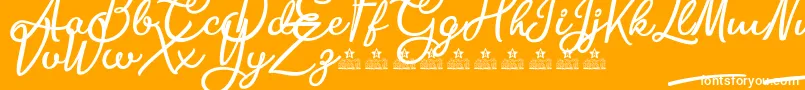 BiteChocolatePersonalUse Font – White Fonts on Orange Background