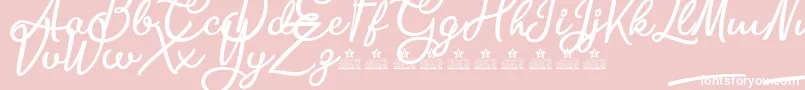 BiteChocolatePersonalUse Font – White Fonts on Pink Background