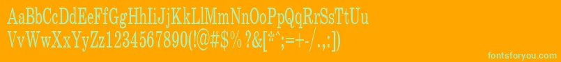 SchoolPlain.001.00160n Font – Green Fonts on Orange Background