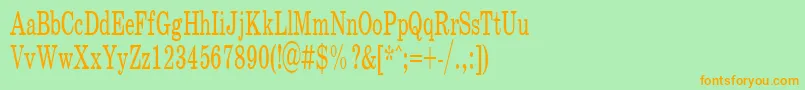 SchoolPlain.001.00160n Font – Orange Fonts on Green Background