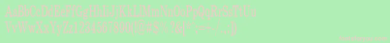 SchoolPlain.001.00160n Font – Pink Fonts on Green Background