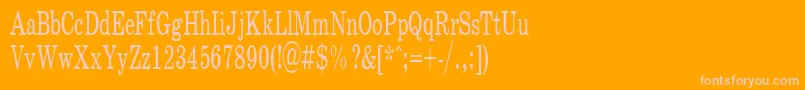 SchoolPlain.001.00160n Font – Pink Fonts on Orange Background