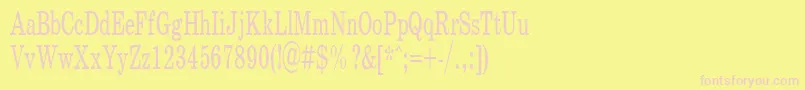 SchoolPlain.001.00160n Font – Pink Fonts on Yellow Background