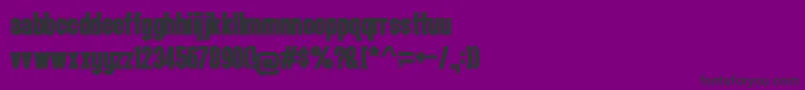 Шрифт Headthinker1.001 – чёрные шрифты на фиолетовом фоне