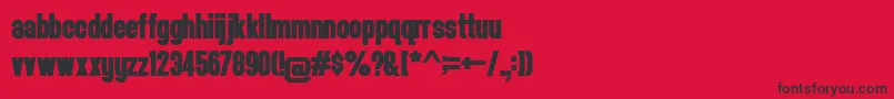 フォントHeadthinker1.001 – 赤い背景に黒い文字