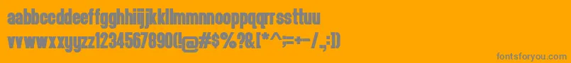 Headthinker1.001 Font – Gray Fonts on Orange Background