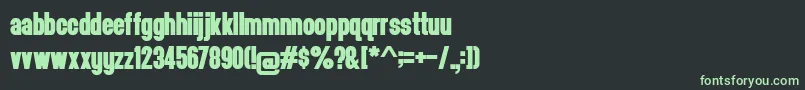 フォントHeadthinker1.001 – 黒い背景に緑の文字