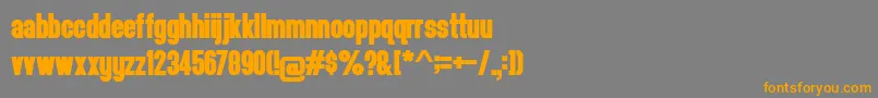 Headthinker1.001 Font – Orange Fonts on Gray Background