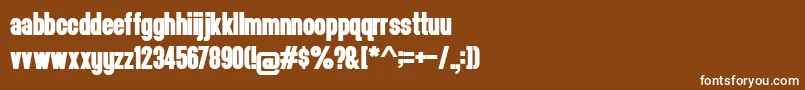 フォントHeadthinker1.001 – 茶色の背景に白い文字