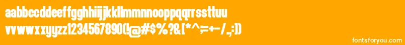 Headthinker1.001 Font – White Fonts on Orange Background