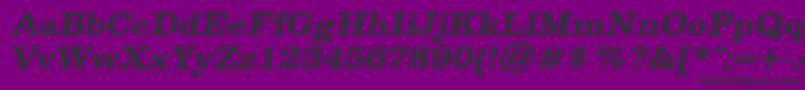 フォントSpslclarendoncBolditalic – 紫の背景に黒い文字