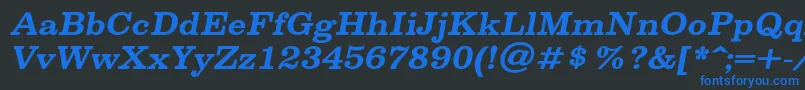 SpslclarendoncBolditalic Font – Blue Fonts on Black Background