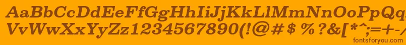 SpslclarendoncBolditalic Font – Brown Fonts on Orange Background