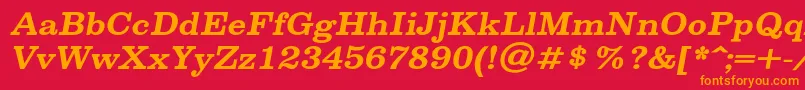SpslclarendoncBolditalic Font – Orange Fonts on Red Background