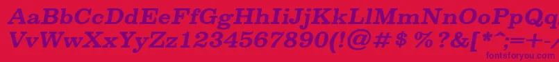 SpslclarendoncBolditalic Font – Purple Fonts on Red Background