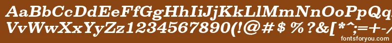 SpslclarendoncBolditalic Font – White Fonts on Brown Background