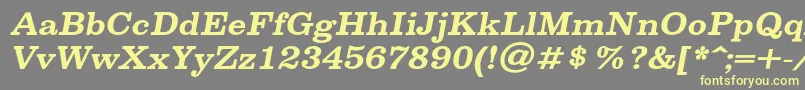 SpslclarendoncBolditalic Font – Yellow Fonts on Gray Background