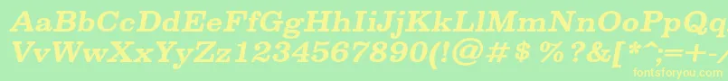 SpslclarendoncBolditalic Font – Yellow Fonts on Green Background