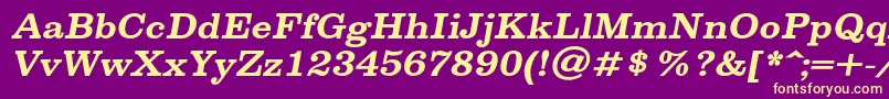 SpslclarendoncBolditalic Font – Yellow Fonts on Purple Background