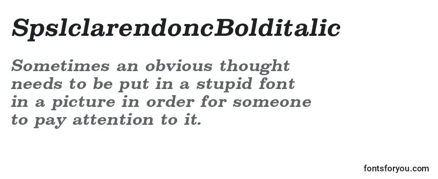SpslclarendoncBolditalic Font