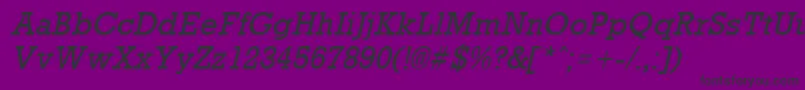 RockneyItalic Font – Black Fonts on Purple Background