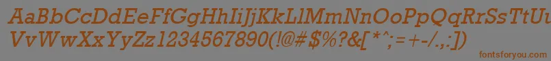 fuente RockneyItalic – Fuentes Marrones Sobre Fondo Gris