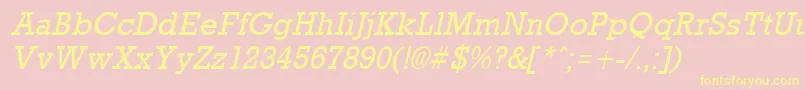 fuente RockneyItalic – Fuentes Amarillas Sobre Fondo Rosa