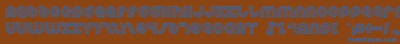 Dreamlan Font – Blue Fonts on Brown Background
