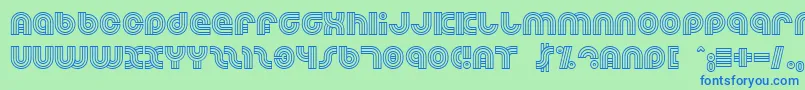 Dreamlan Font – Blue Fonts on Green Background